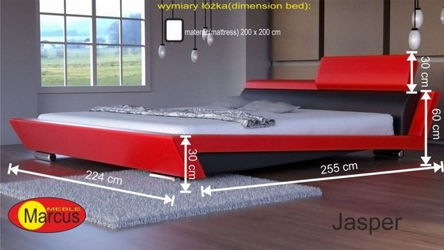 łóżko tapicerowane Jasper 200x200 cm