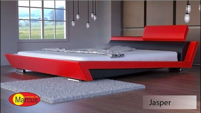 łóżko tapicerowane nowoczesne Jasper tkanina welur