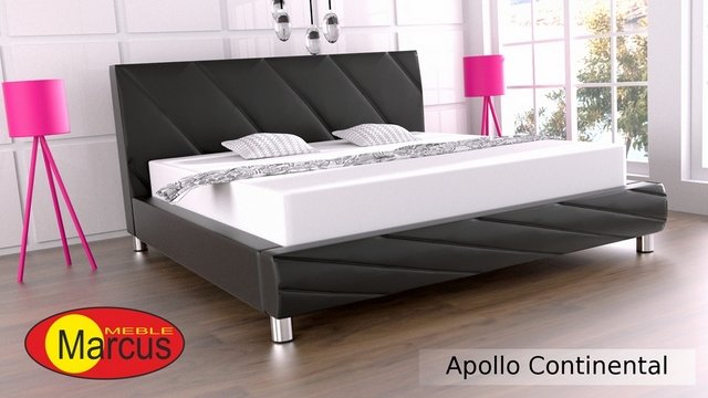 łóżko kontynentalne Apollo skóra ekologiczna