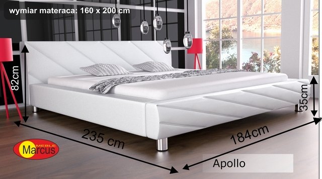 łóżko tapicerowane apollo 160x200 cm