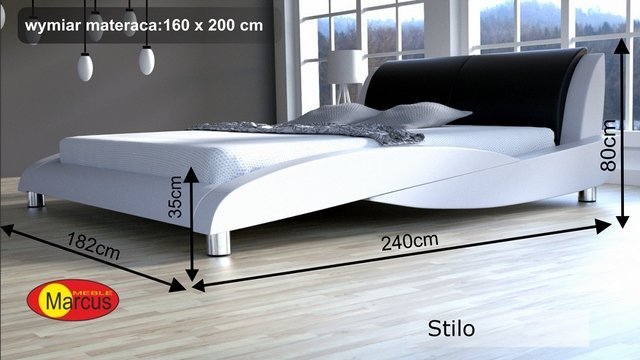 łóżko tapicerowane stilo 160x200 cm