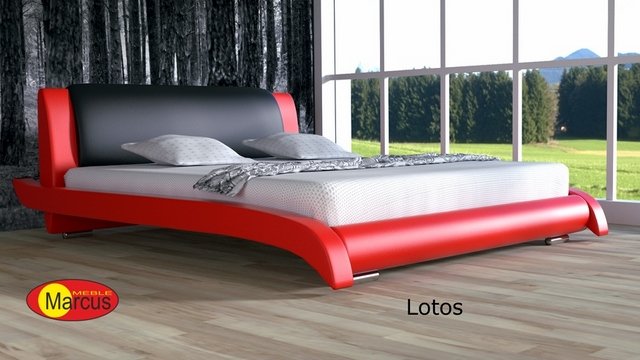łóżko tapicerowane Lazurro skóra ekologiczna
