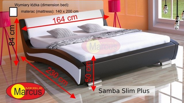 łóżko lozko Samba slim plus 140x200 cm