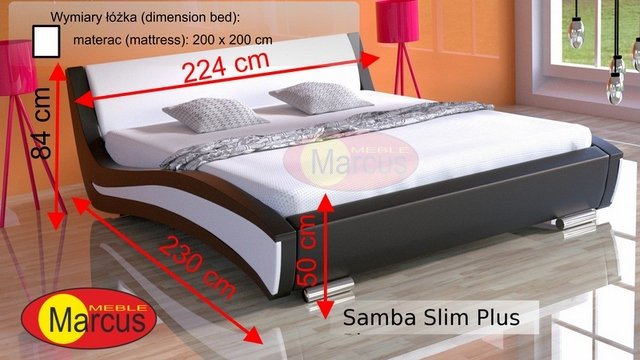 łóżko Samba slim plus 200x200 cm